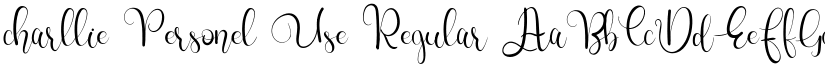 charllie Personel Use Regular font