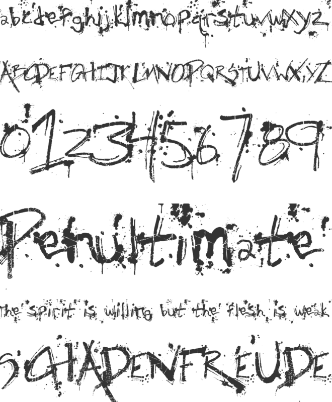 Fh Obscene font preview