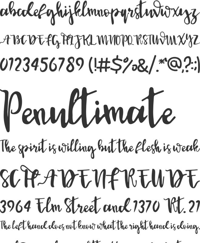 Syahara font preview