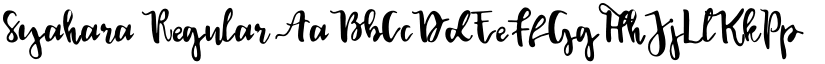 Syahara Regular font