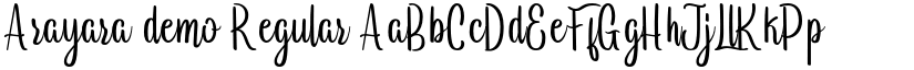 Arayara demo Regular font