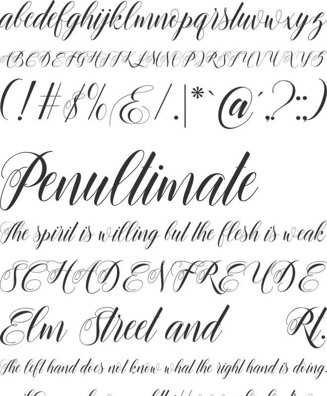 Rosenesya font preview