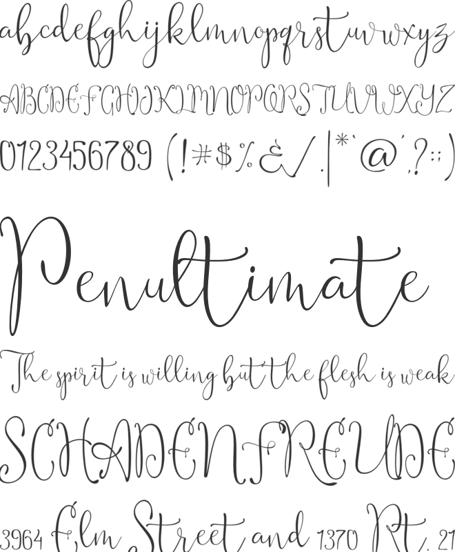 Notalistic font preview