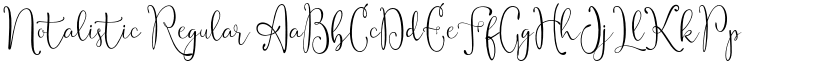 Notalistic Regular font