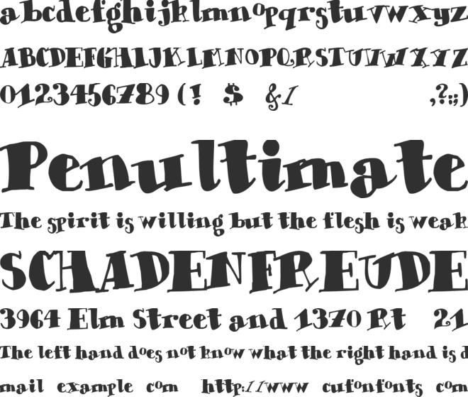 Chunky Times font preview