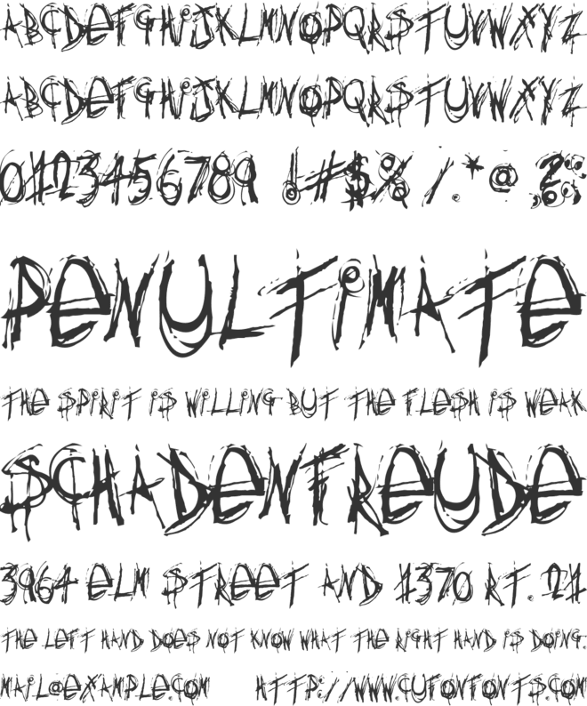 Anything you want font preview