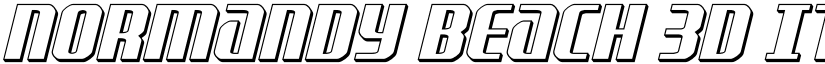 Normandy Beach 3D Italic Regular font
