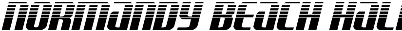 Normandy Beach Halftone Italic Regular font
