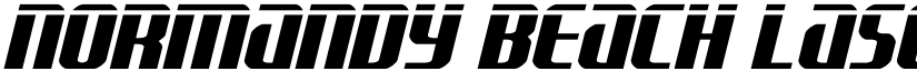 Normandy Beach Laser Italic Regular font