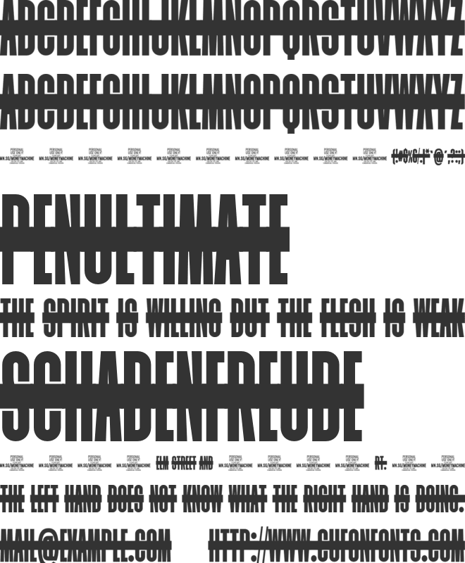 Moneymachine Black PERSONAL font preview