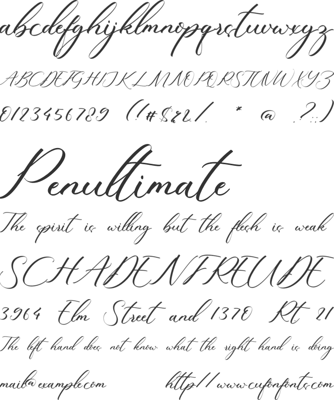 Madeleine Melanie font preview