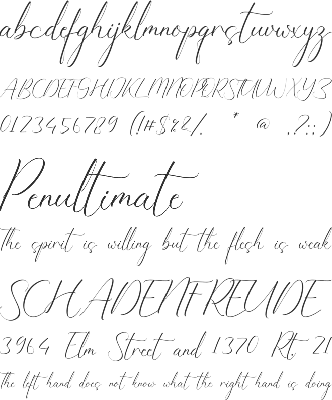 Heather Rutherford font preview