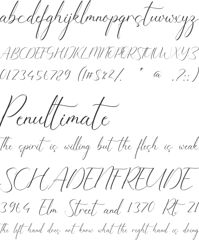 Heather Rutherford font preview