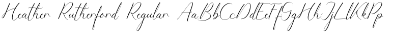 Heather Rutherford Regular font
