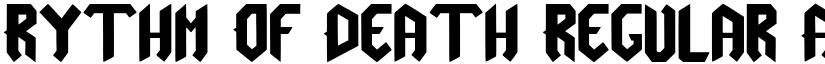 Rythm Of Death Regular font