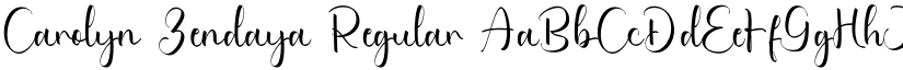 Carolyn Zendaya Regular font