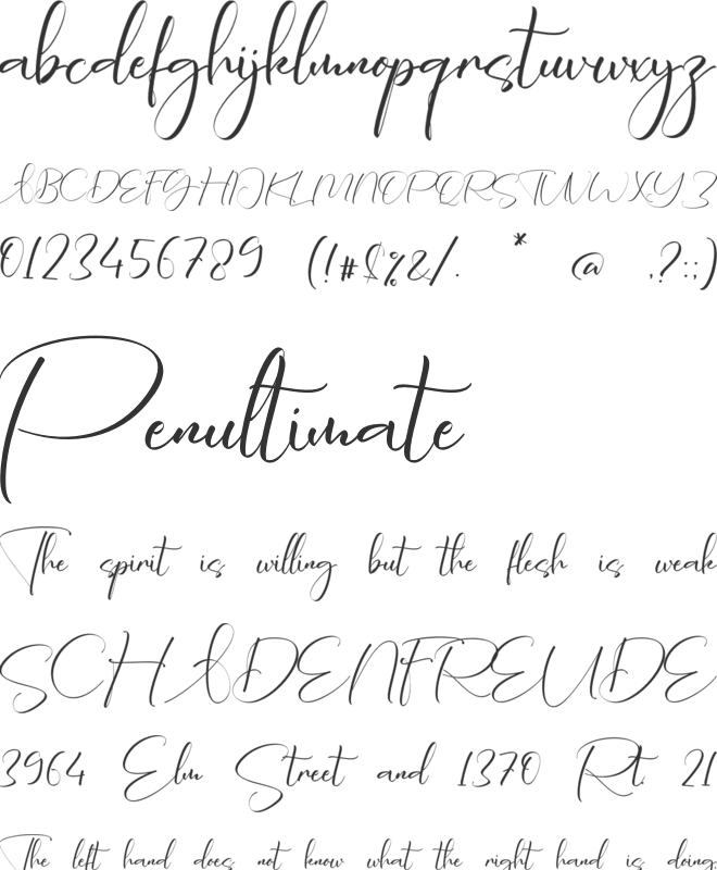 Adaline Gabriela font preview