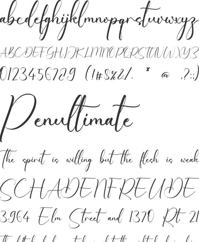 Hardacre Sanderson font preview