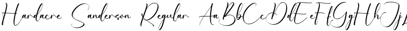 Hardacre Sanderson font download