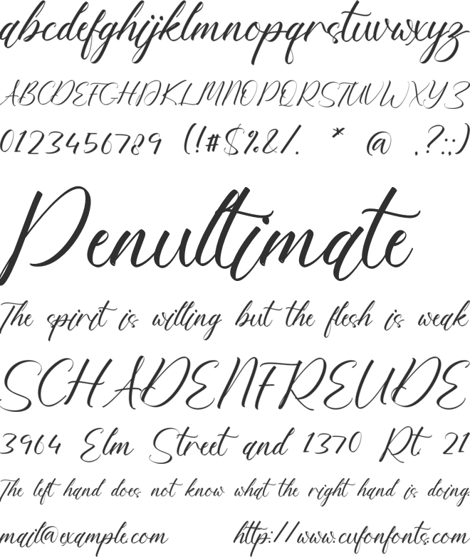 Gabrielle Sutherland font preview