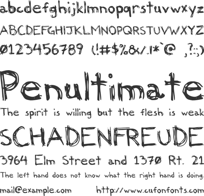 Felicia font preview