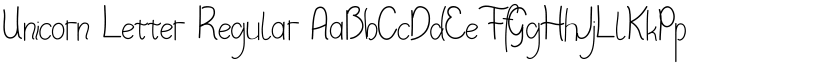 Unicorn Letter Regular font