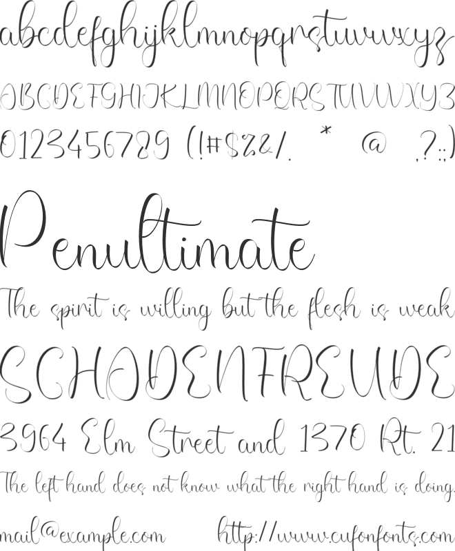 Harleigh Yamileth font preview