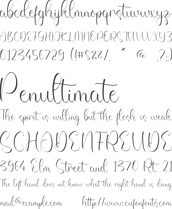 Harleigh Yamileth font preview