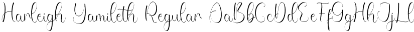 Harleigh Yamileth Regular font