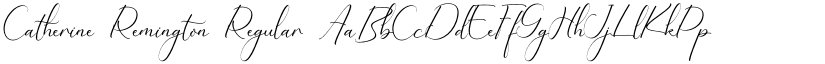 Catherine Remington Regular font