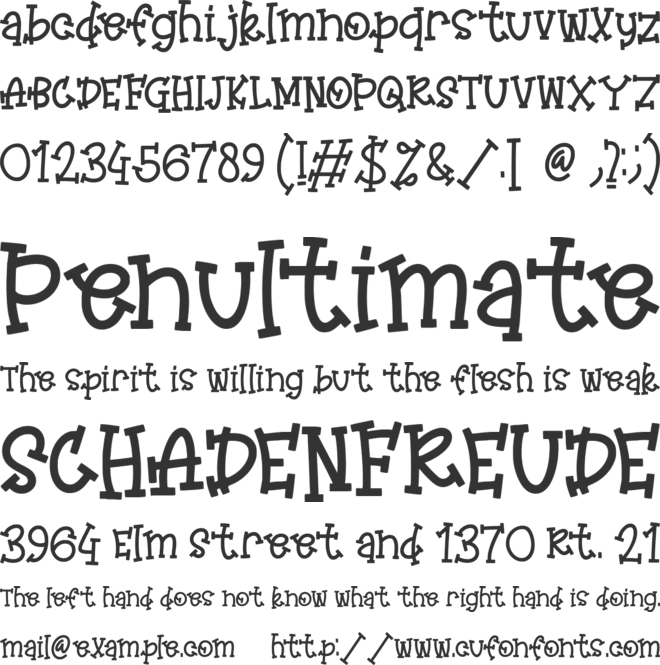 monthly goals font preview