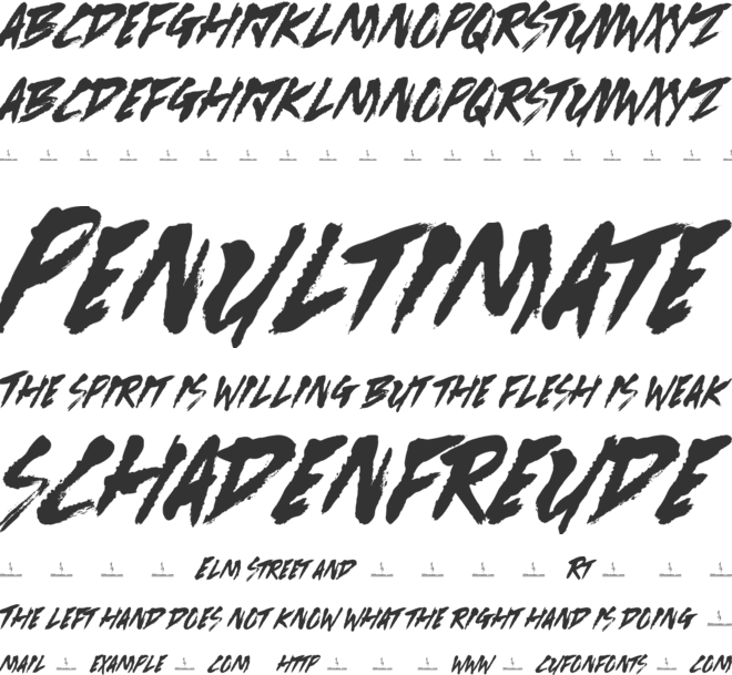 Gang Bangers font preview