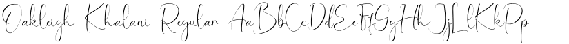 Oakleigh Khalani Regular font