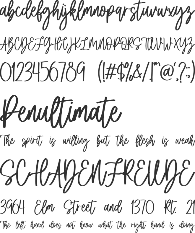 Mistigralley font preview