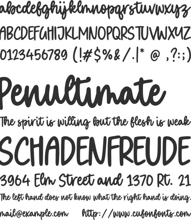 Roleyfox font preview