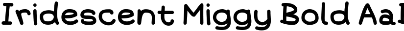 Iridescent Miggy Bold font