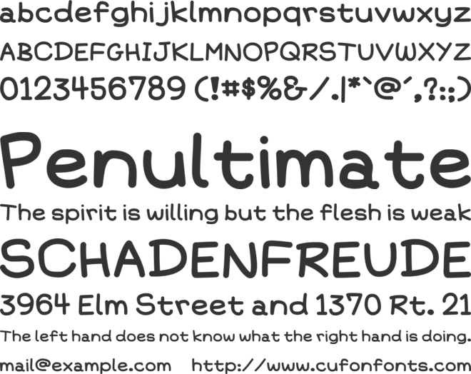 Iridescent Miggy font preview