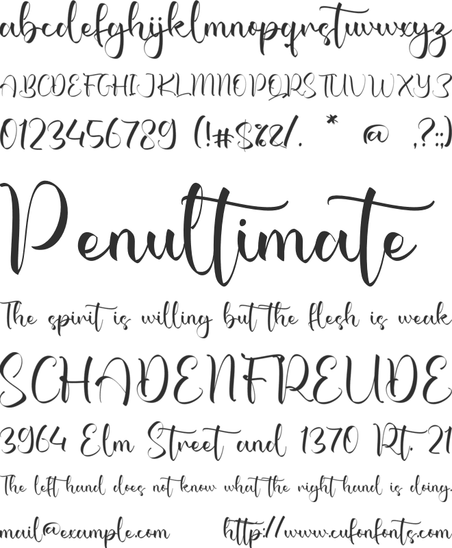 Amber Helena font preview