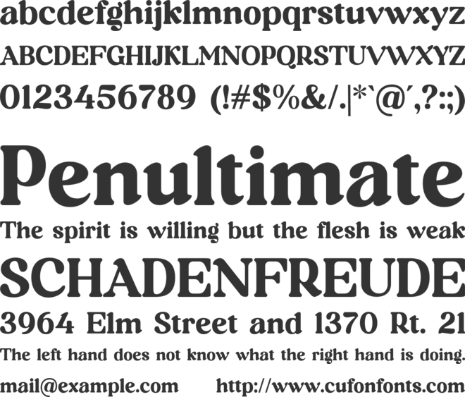Richard Samuels font preview