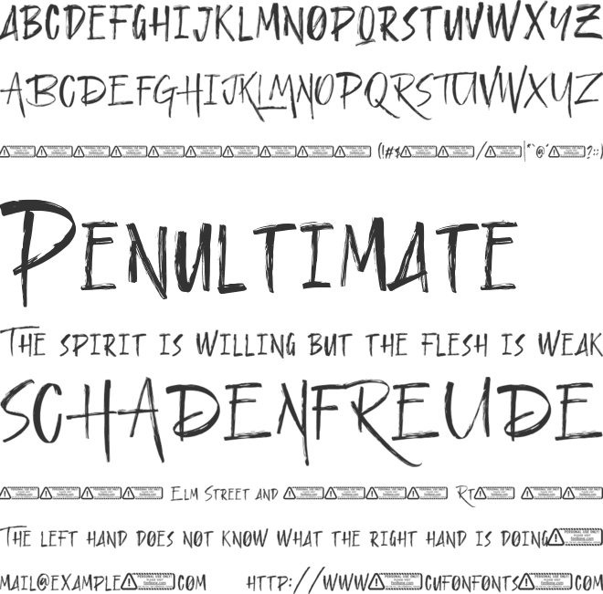 StandRock font preview