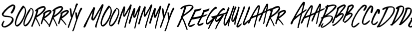 Sorry Mommy Regular font