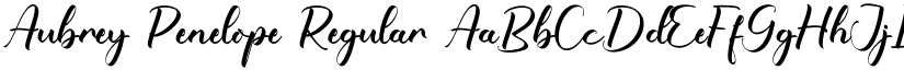 Aubrey Penelope Regular font