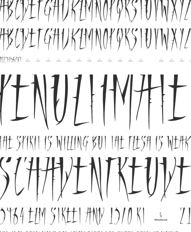 Panic Room font preview