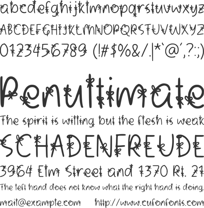 Priesta font preview