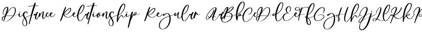 Distance Relationship Regular font