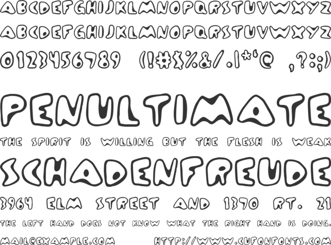 Zinc Boomerang font preview