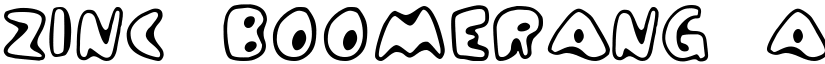 Zinc Boomerang font