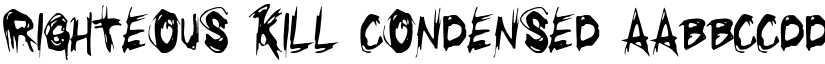 Righteous Kill Condensed font