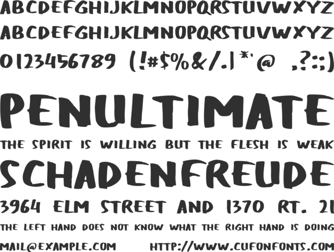 Danish Marker font preview