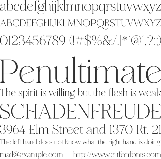 Maginia font preview